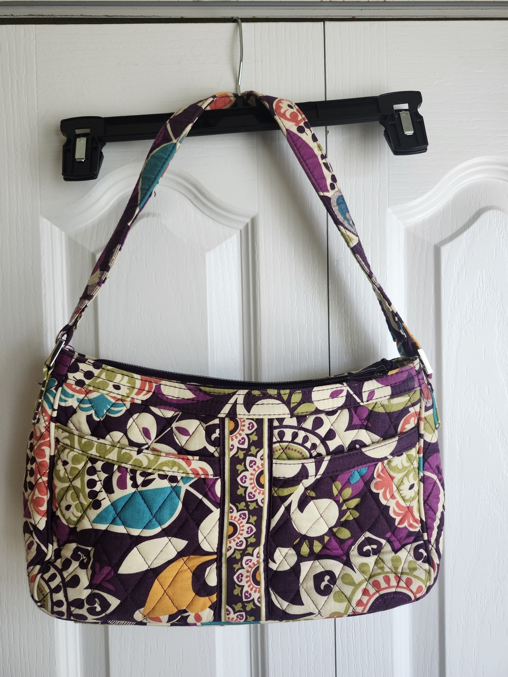 Vera Bradley Purple Floral Quilted Shoulder Bag